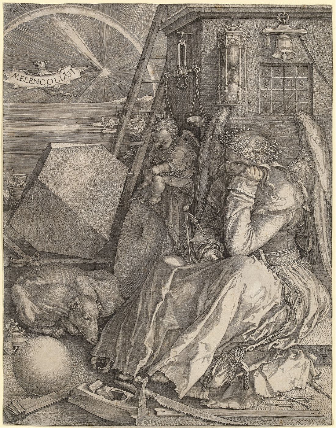 Albrecht Dürer, Melencolia I — thought, measured: the most famous picture of a mind at work